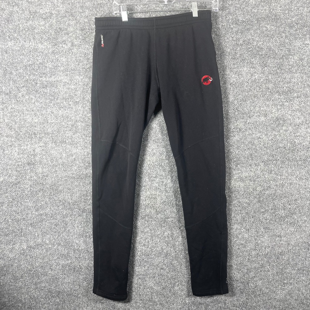Mammut Pants Mens Medium Black Polartec Fleece Hiking Outdoor Activewear Jogger
